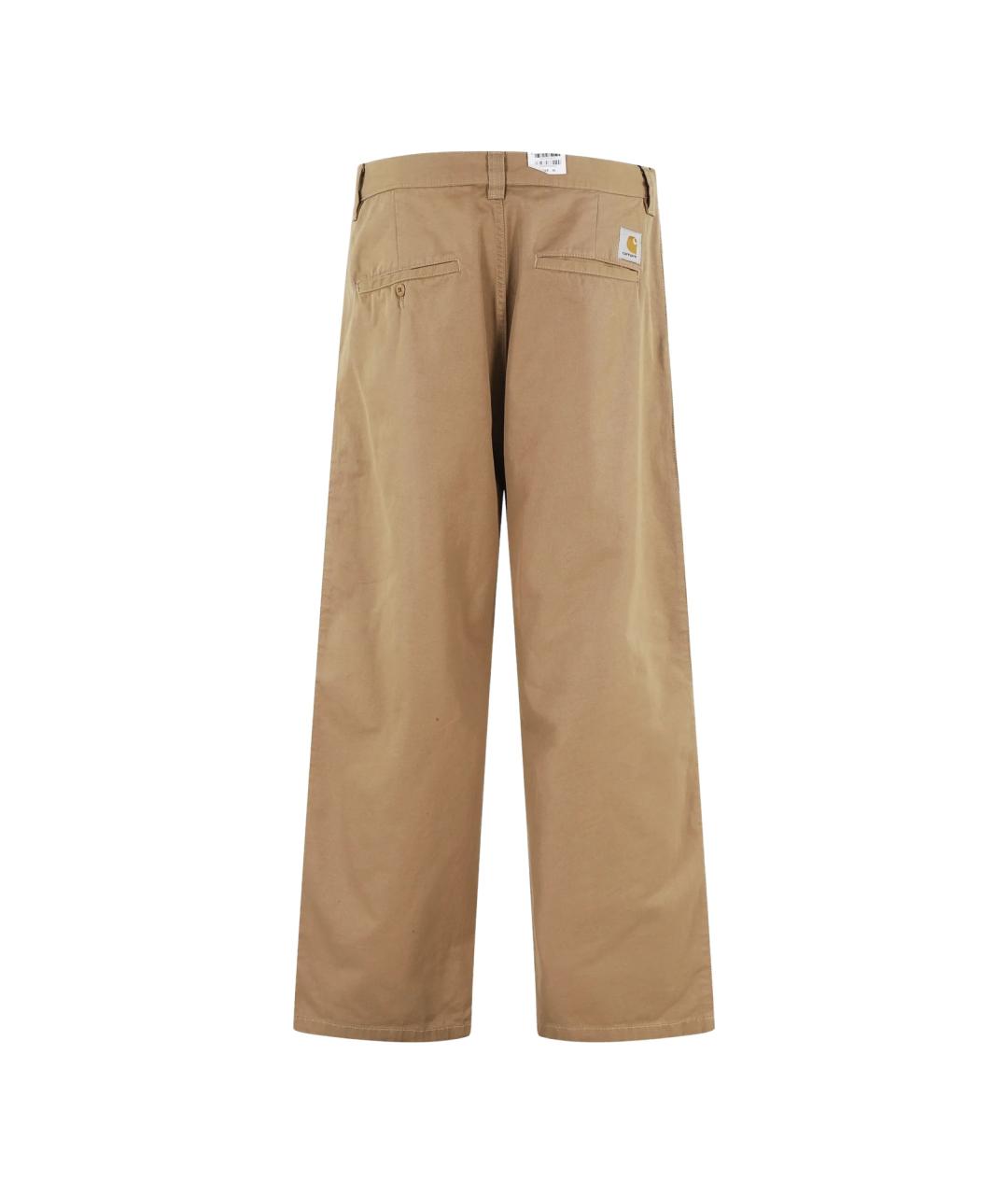 CARHARTT WIP Бежевые хлопковые повседневные брюки, фото 2