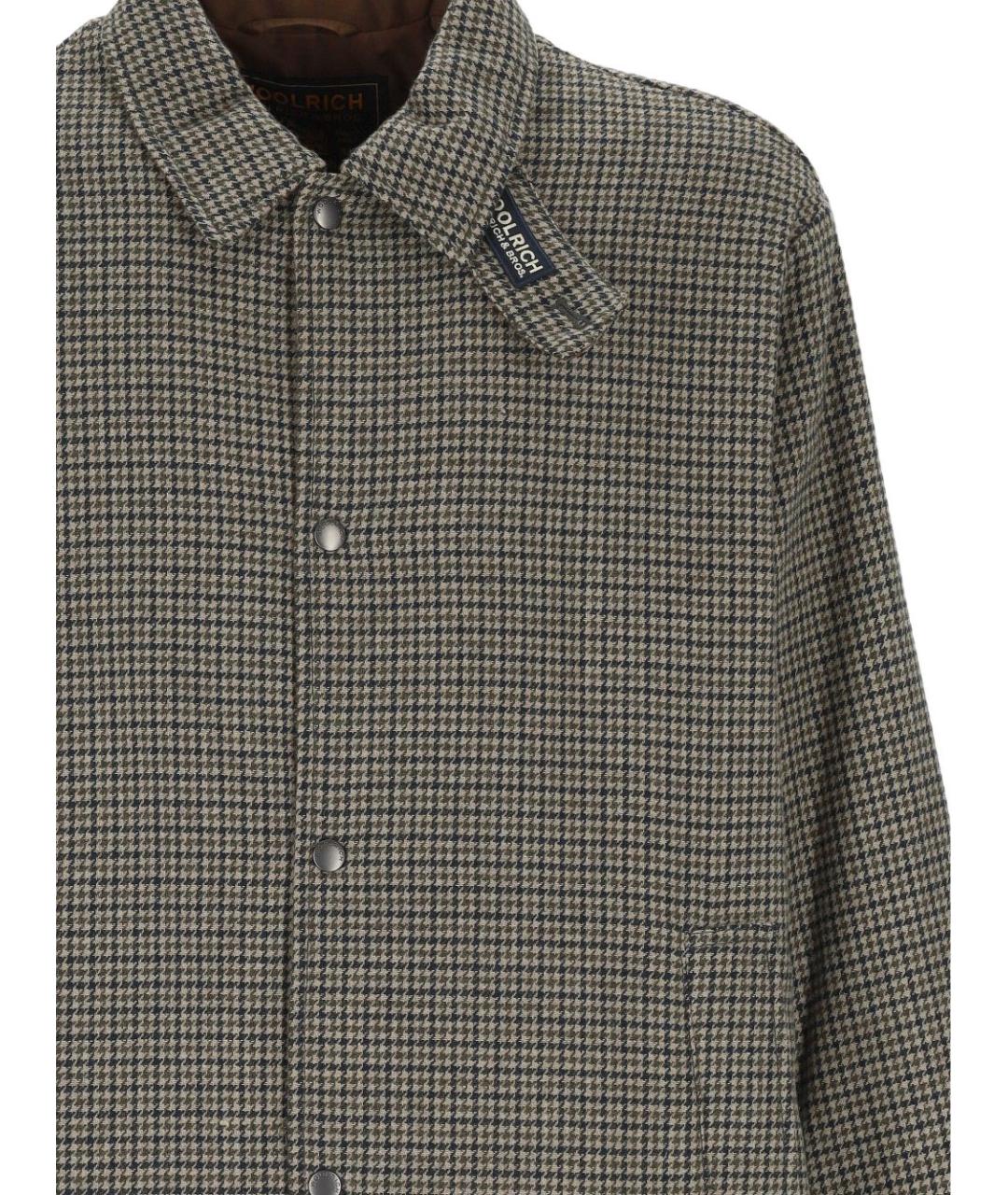 WOOLRICH Коричневая шерстяная куртка, фото 2