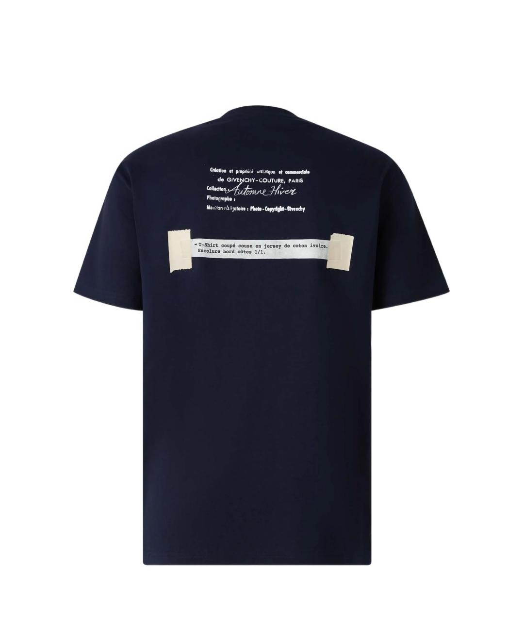 GIVENCHY Синяя хлопковая футболка, фото 2