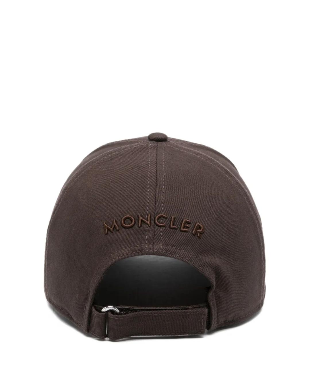 MONCLER Коричневая хлопковая кепка/бейсболка, фото 2