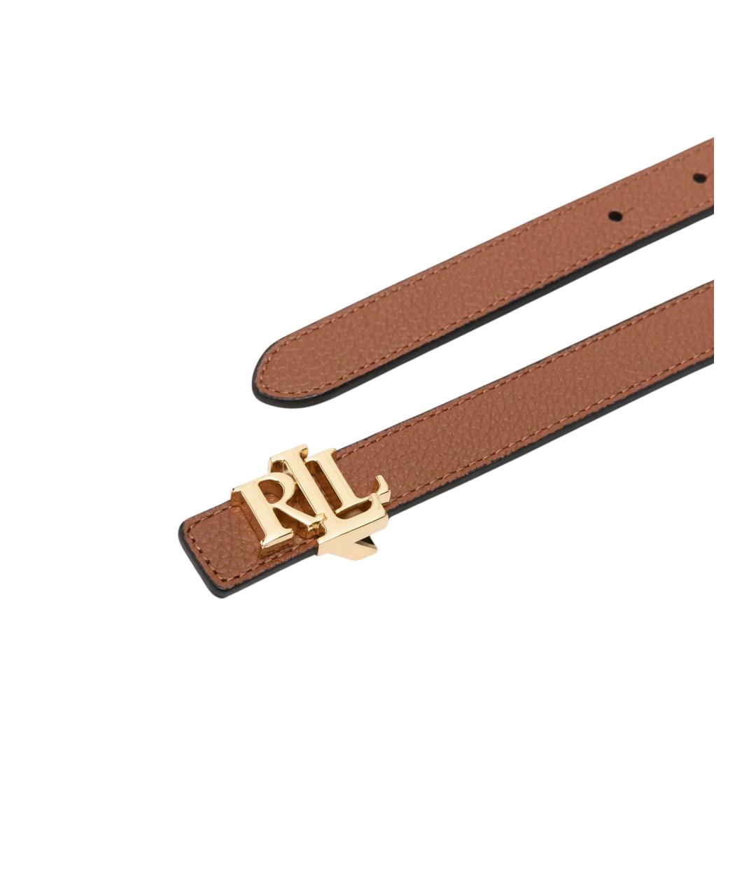 RALPH LAUREN Коричневый кожаный ремень, фото 2