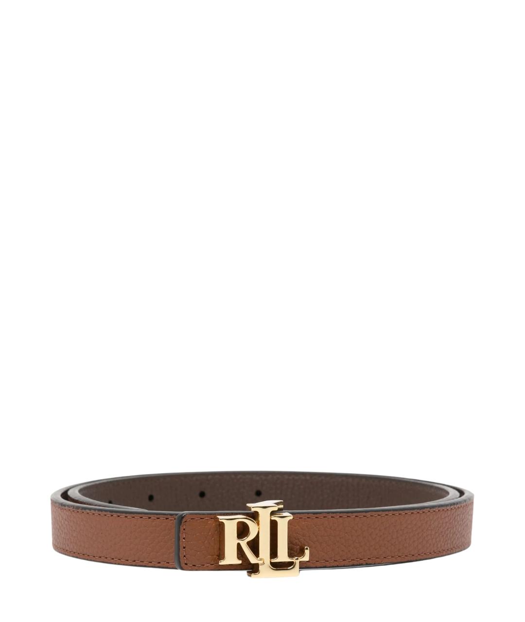 RALPH LAUREN Коричневый кожаный ремень, фото 1