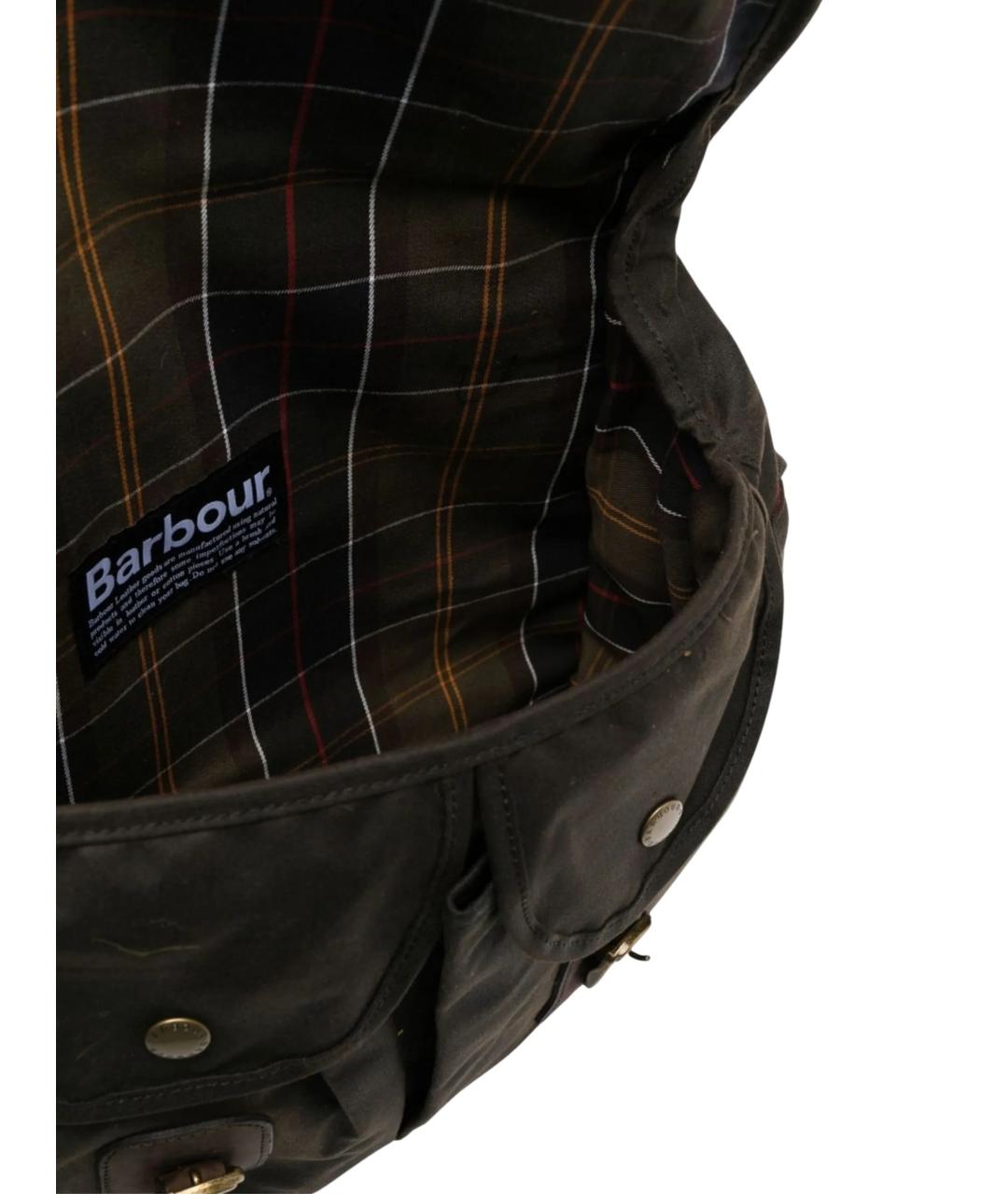 BARBOUR Коричневая тканевая сумка на плечо, фото 4