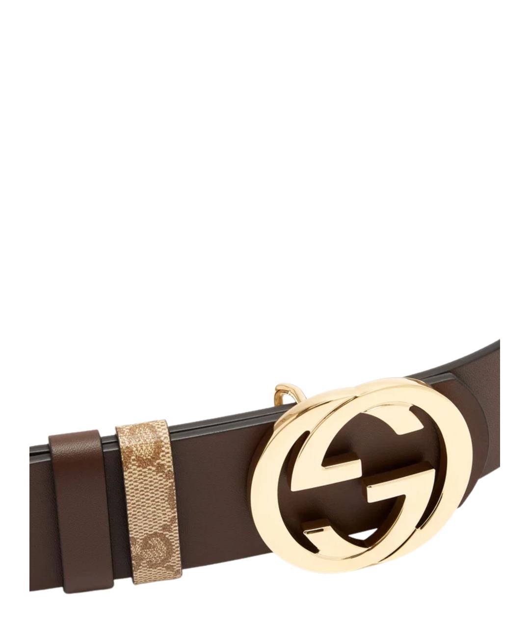 GUCCI Бежевый кожаный ремень, фото 2