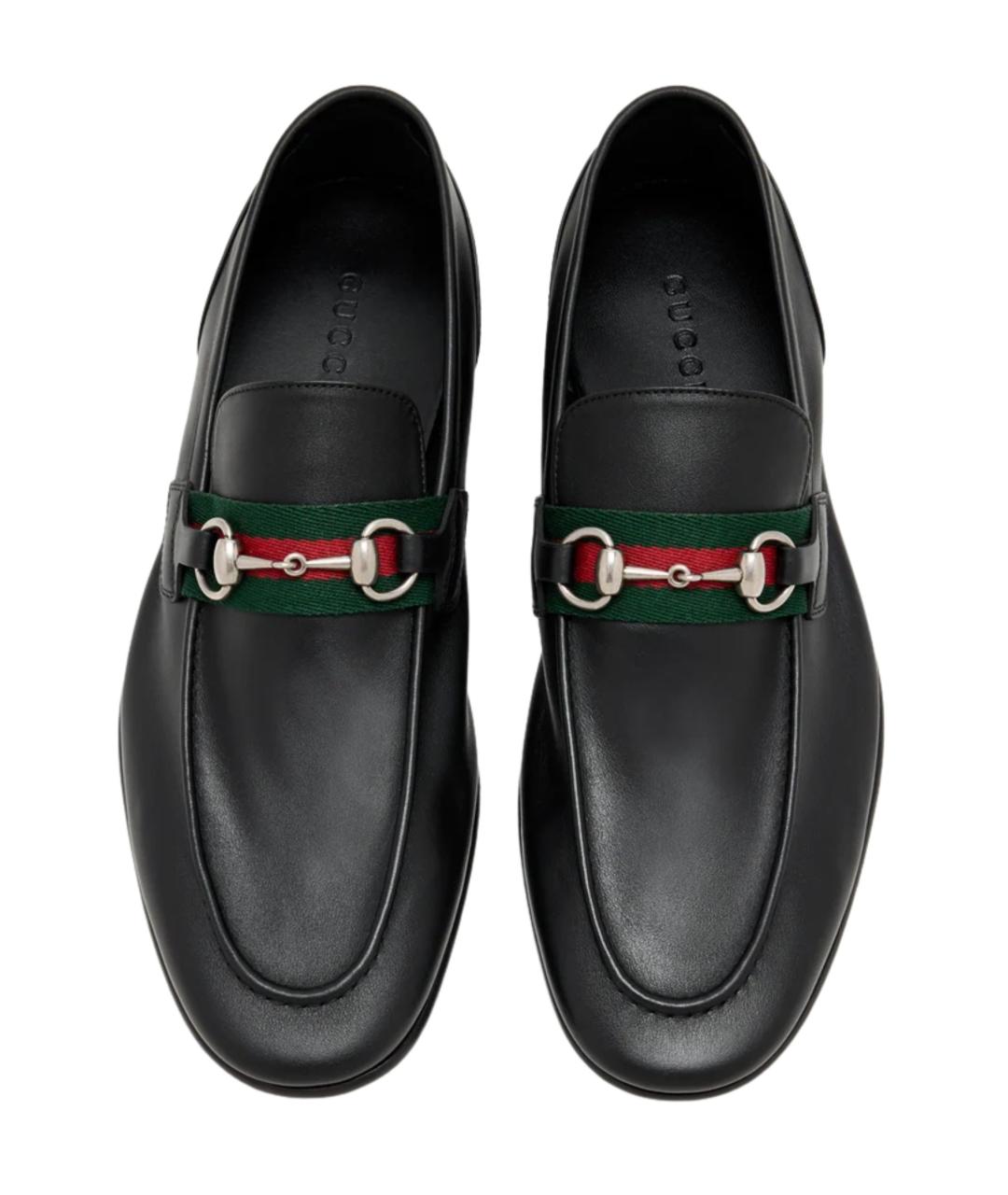 GUCCI Черные кожаные лоферы, фото 3