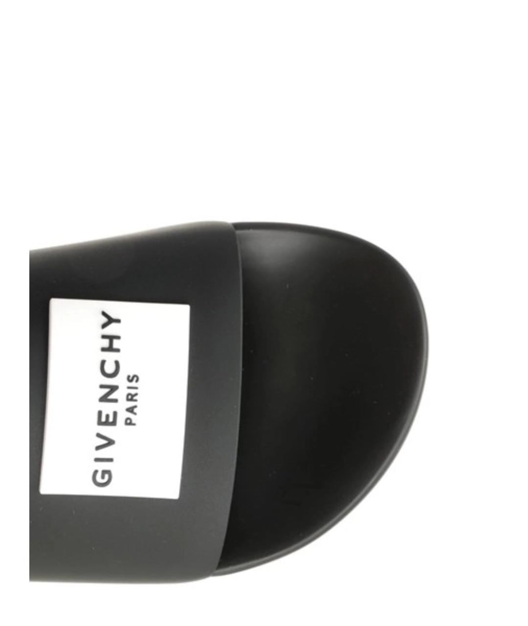 GIVENCHY Черные резиновые шлепанцы, фото 4