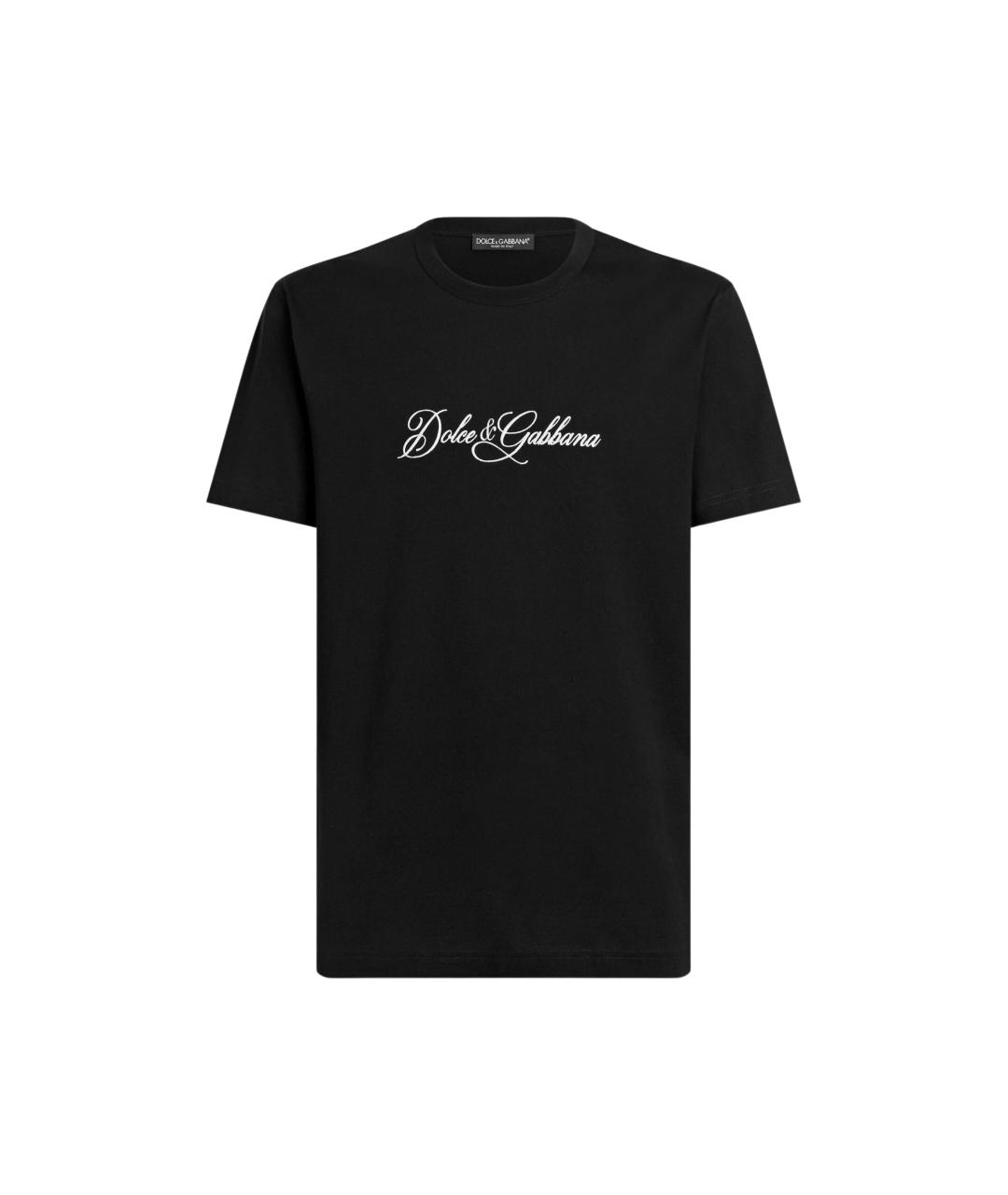 DOLCE&GABBANA Черная хлопковая футболка, фото 1
