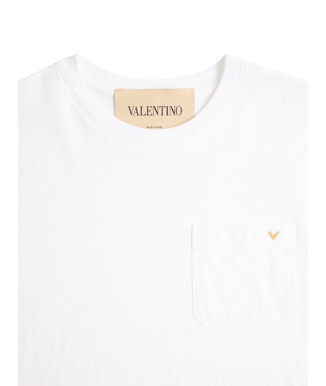 VALENTINO Белая хлопковая футболка, фото 5