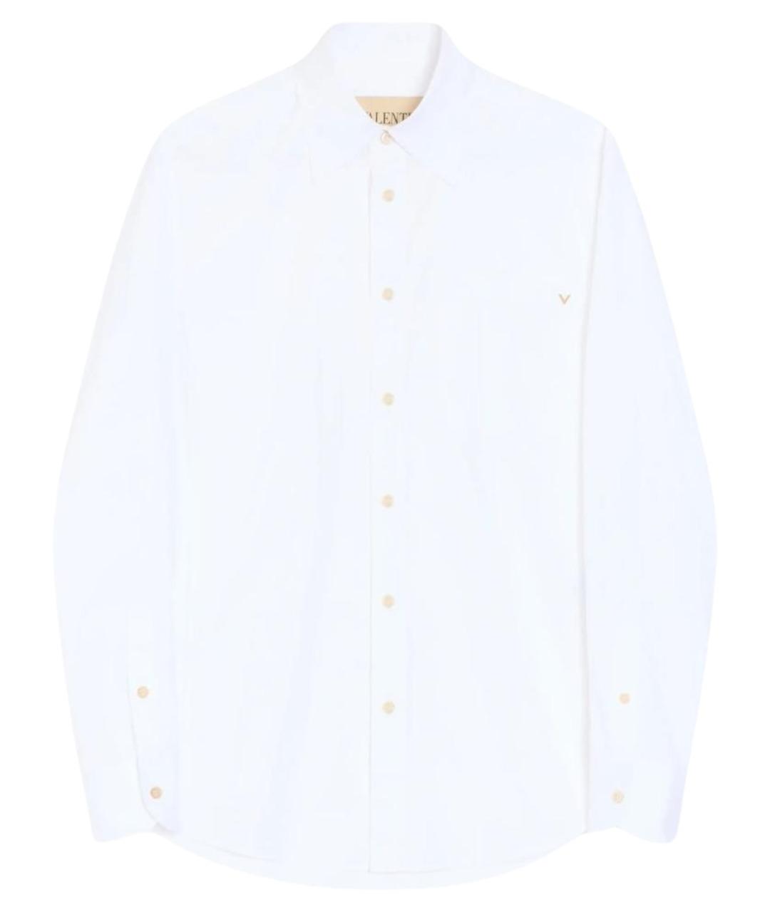 VALENTINO Белая хлопковая классическая рубашка, фото 1