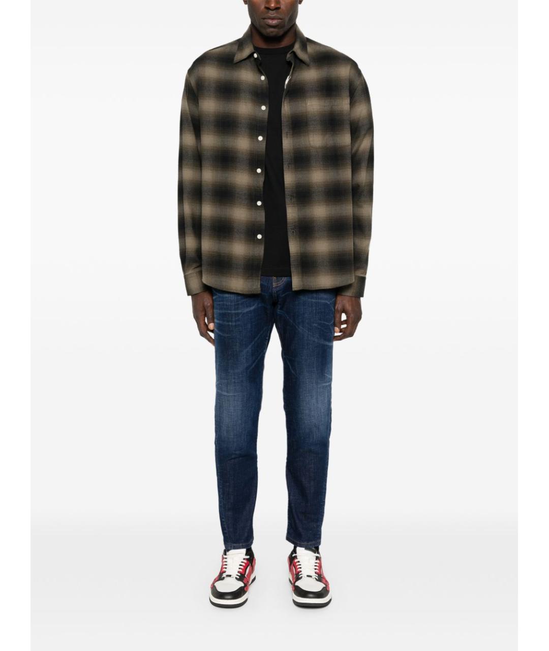 DSQUARED2 Синие хлопковые прямые джинсы, фото 4