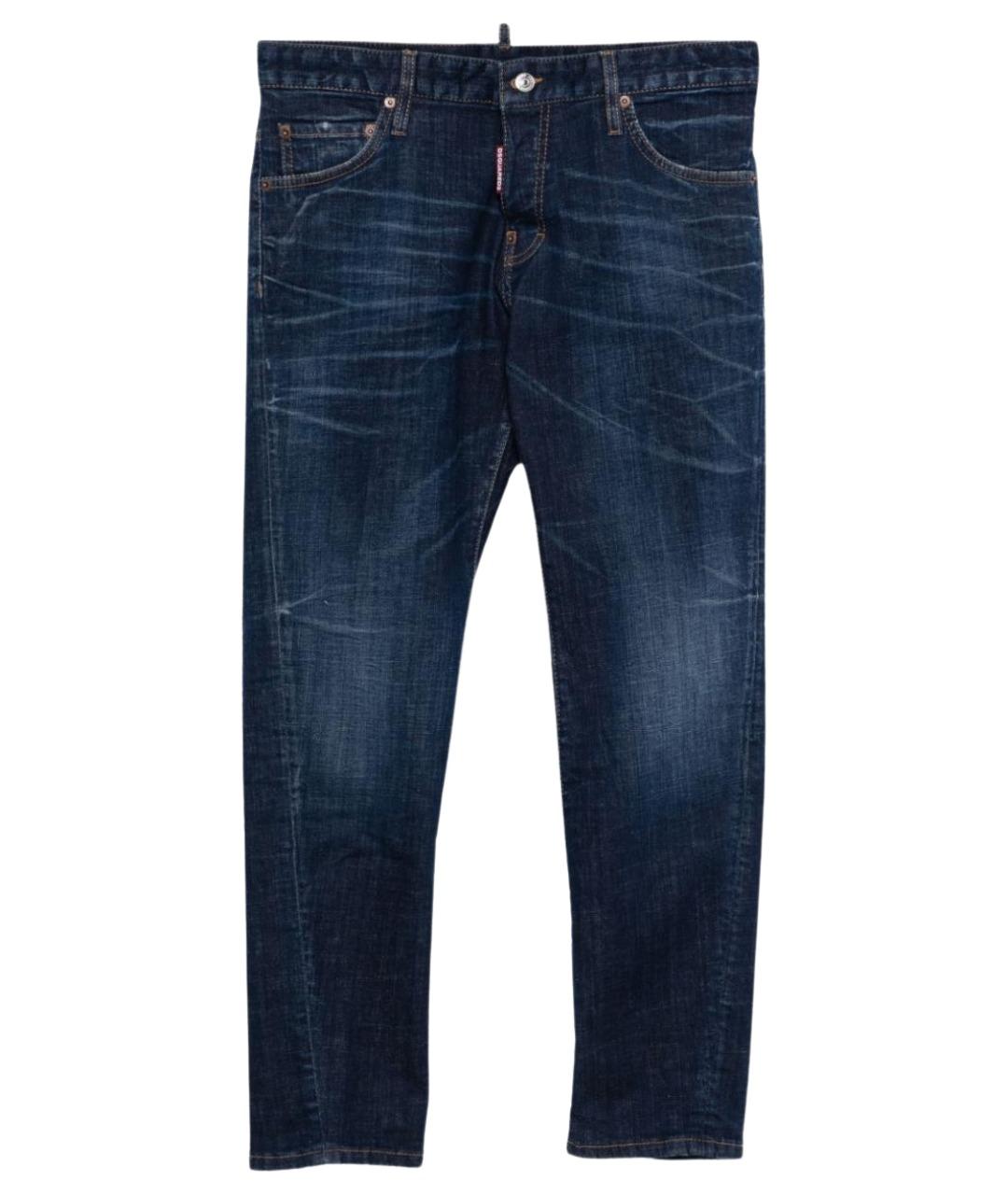 DSQUARED2 Синие хлопковые прямые джинсы, фото 1