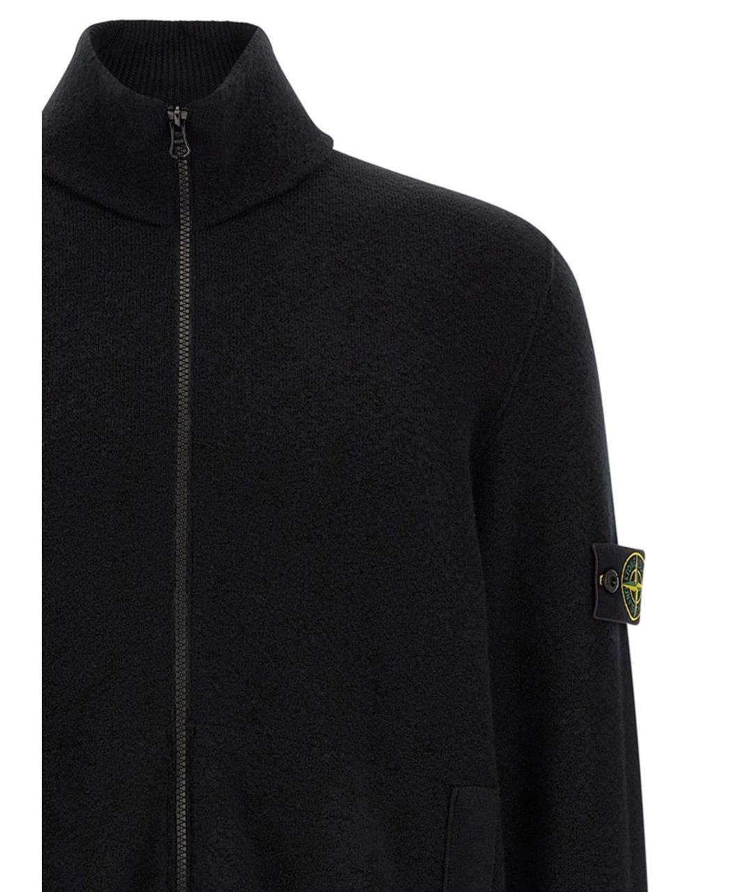 STONE ISLAND Черный шерстяной джемпер / свитер, фото 3