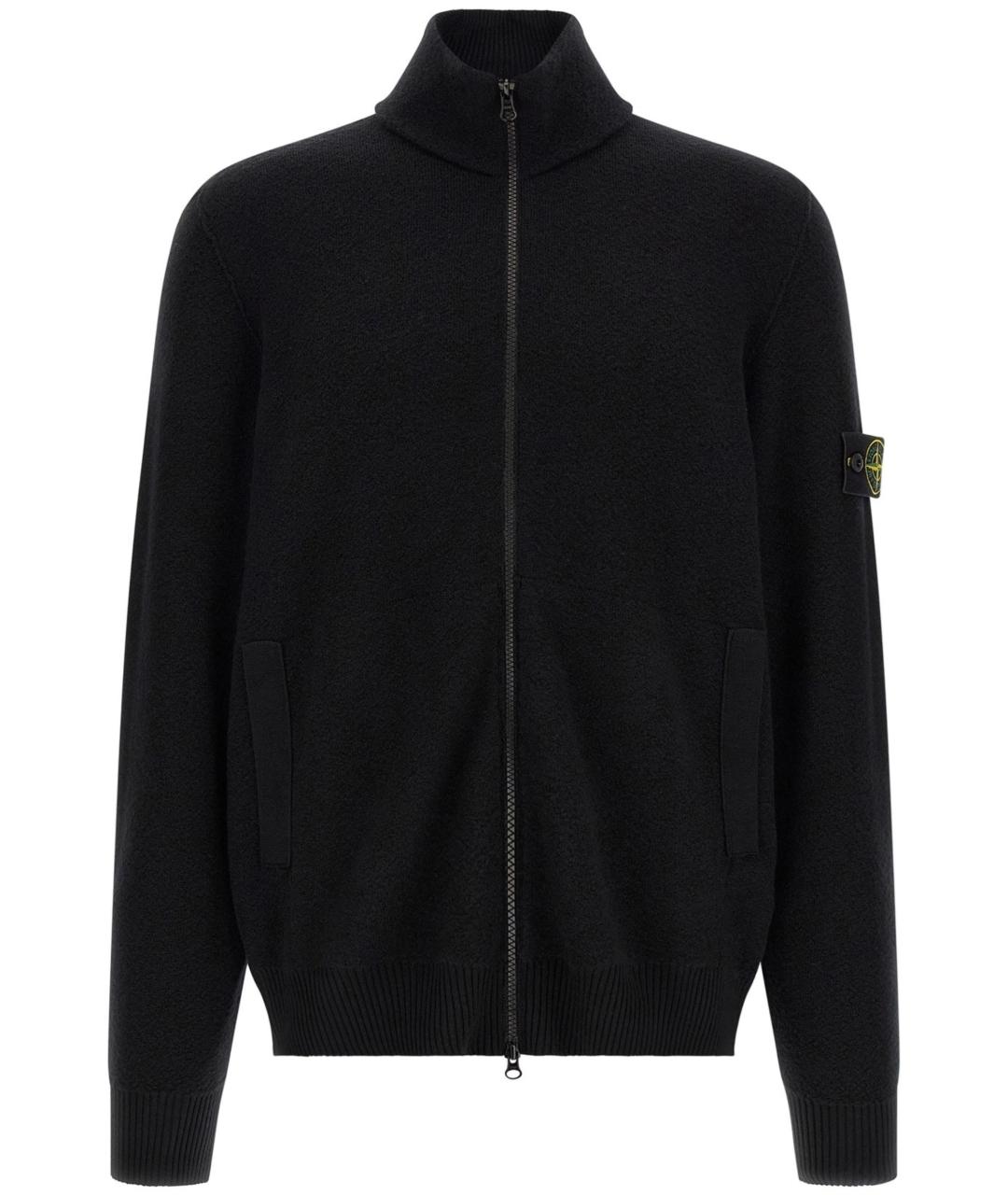 STONE ISLAND Черный шерстяной джемпер / свитер, фото 1