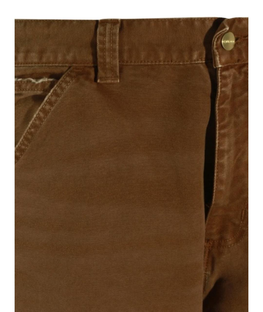 CARHARTT WIP Коричневые хлопковые прямые джинсы, фото 3