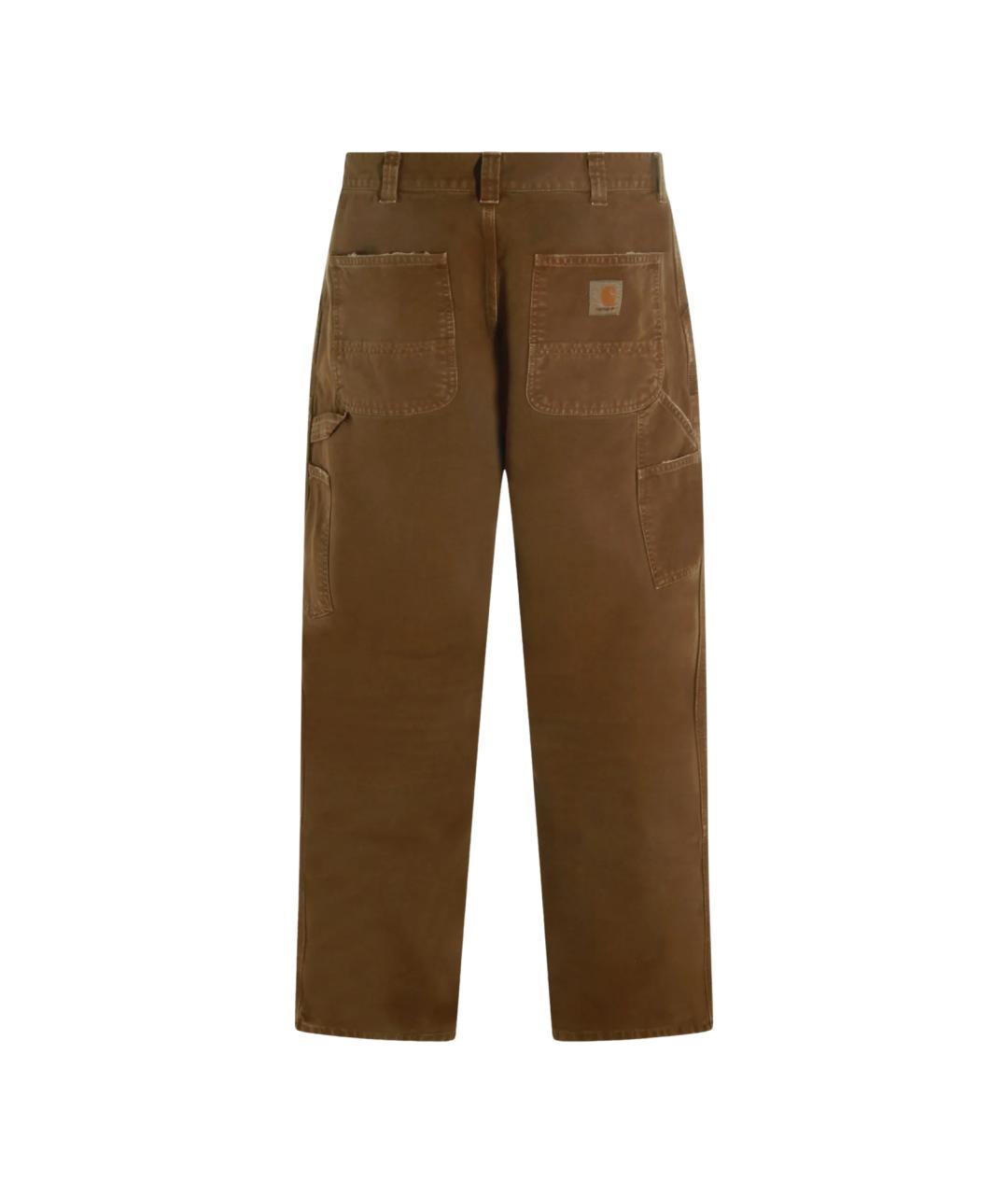 CARHARTT WIP Коричневые хлопковые прямые джинсы, фото 2