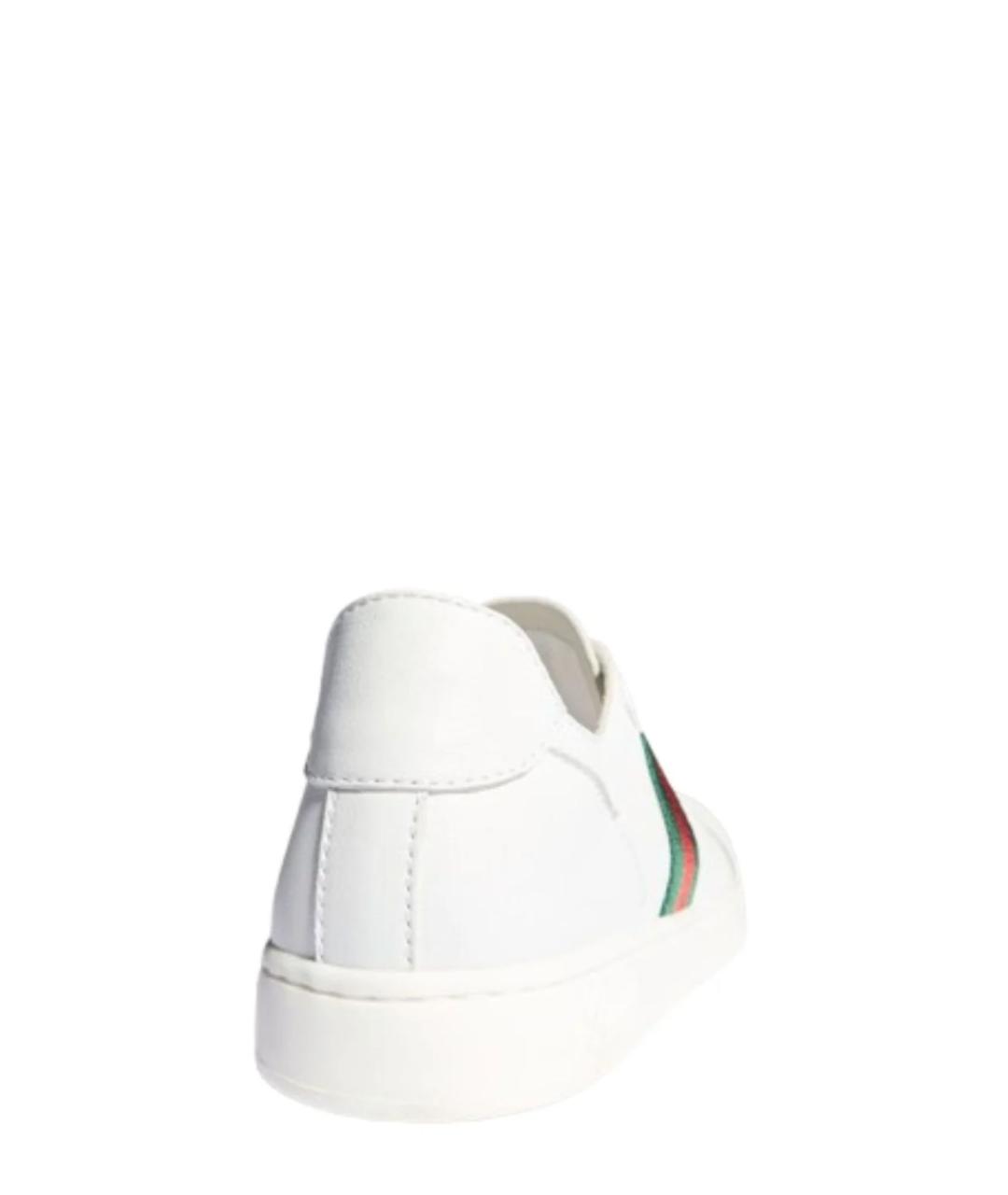 GUCCI Белые кожаные кеды, фото 2