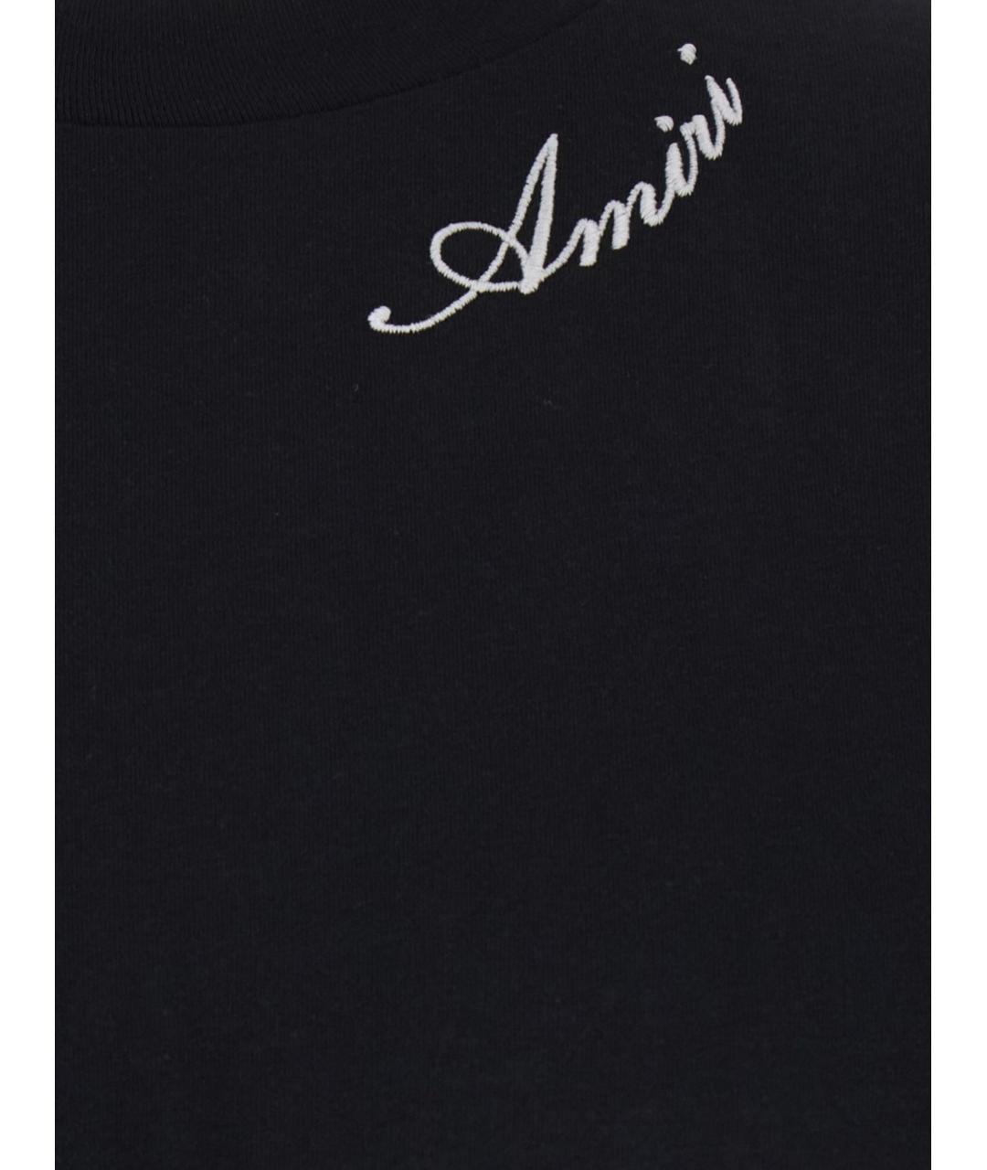 AMIRI Черная хлопковая футболка, фото 3