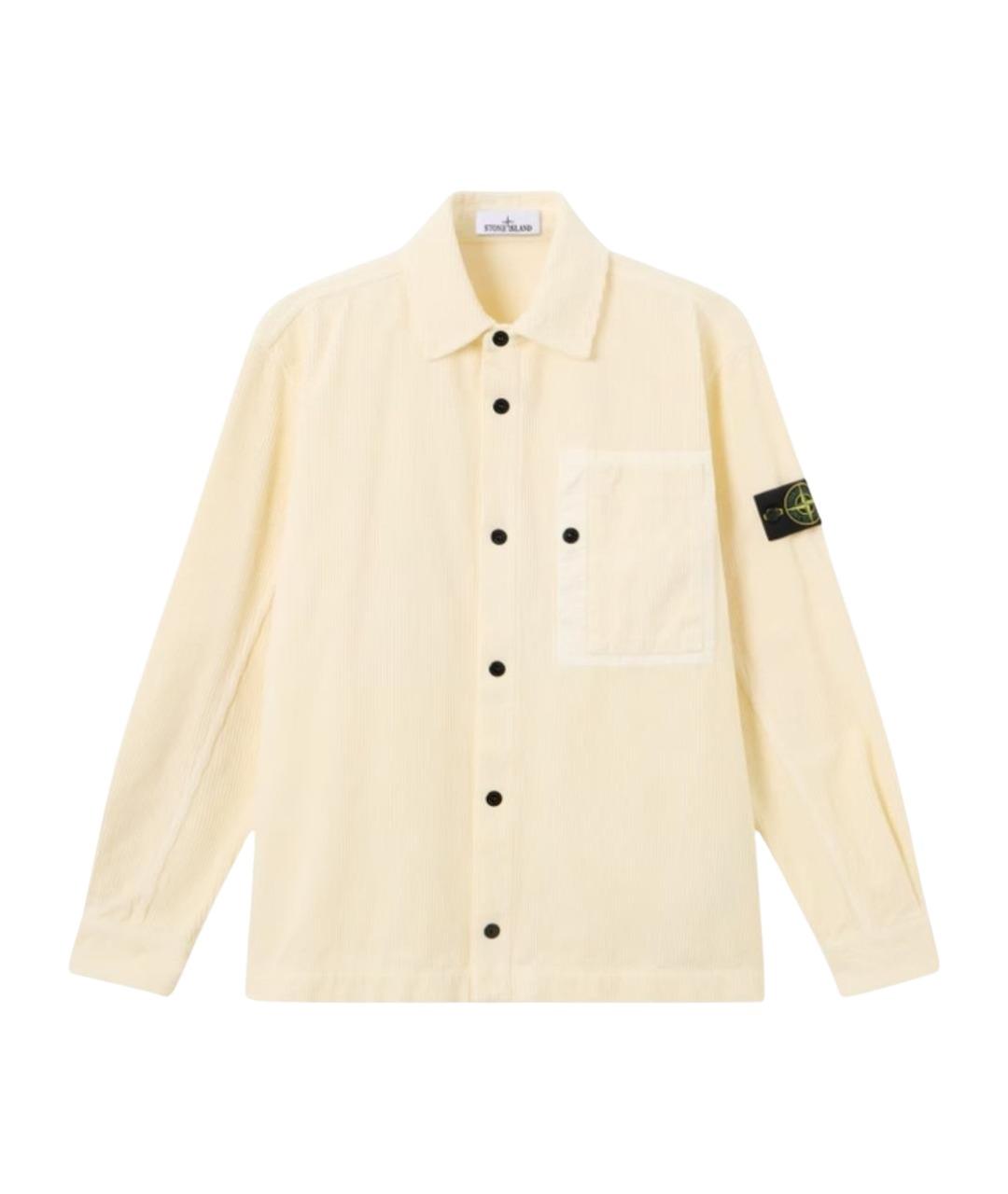 STONE ISLAND Бежевая хлопковая кэжуал рубашка, фото 1