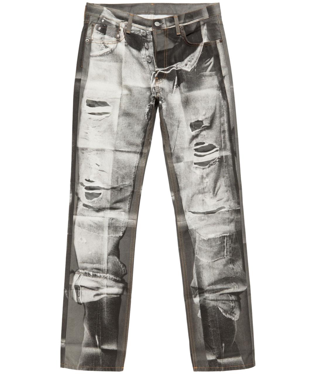 ACNE STUDIOS Черные хлопковые прямые джинсы, фото 1