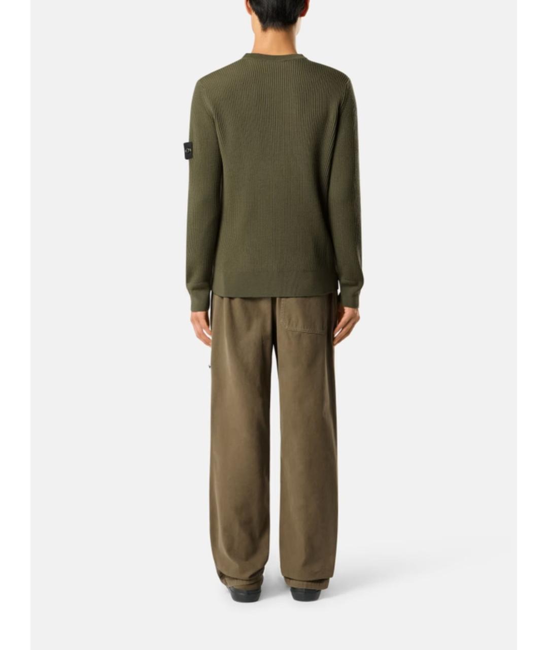 STONE ISLAND Хаки шерстяной джемпер / свитер, фото 3