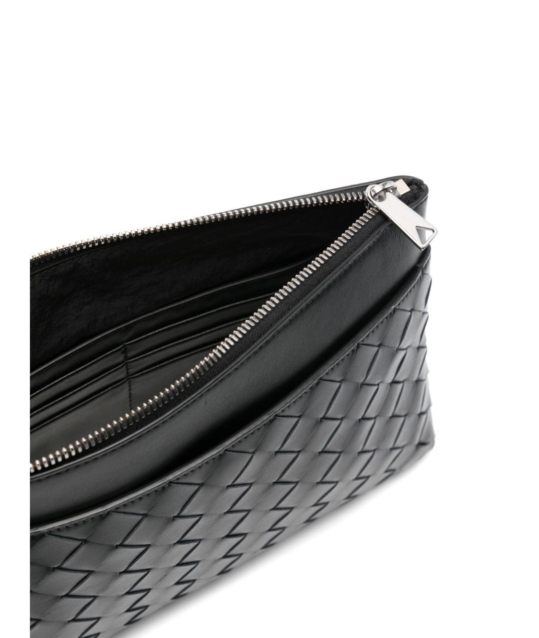 BOTTEGA VENETA Черная кожаная барсетка, фото 5