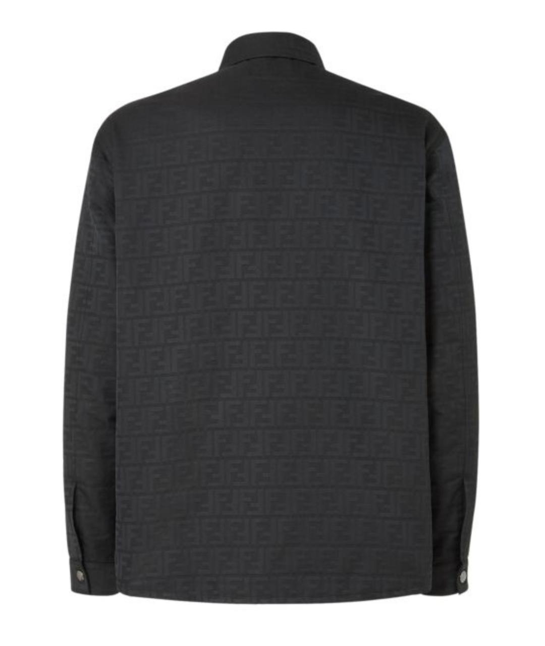 FENDI Черная синтетическая куртка, фото 2