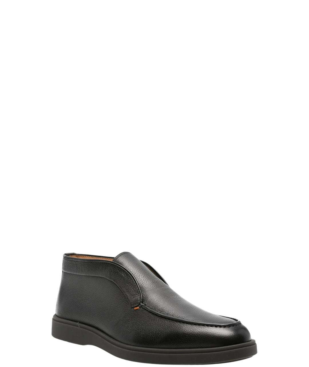 SANTONI Черные низкие ботинки, фото 2
