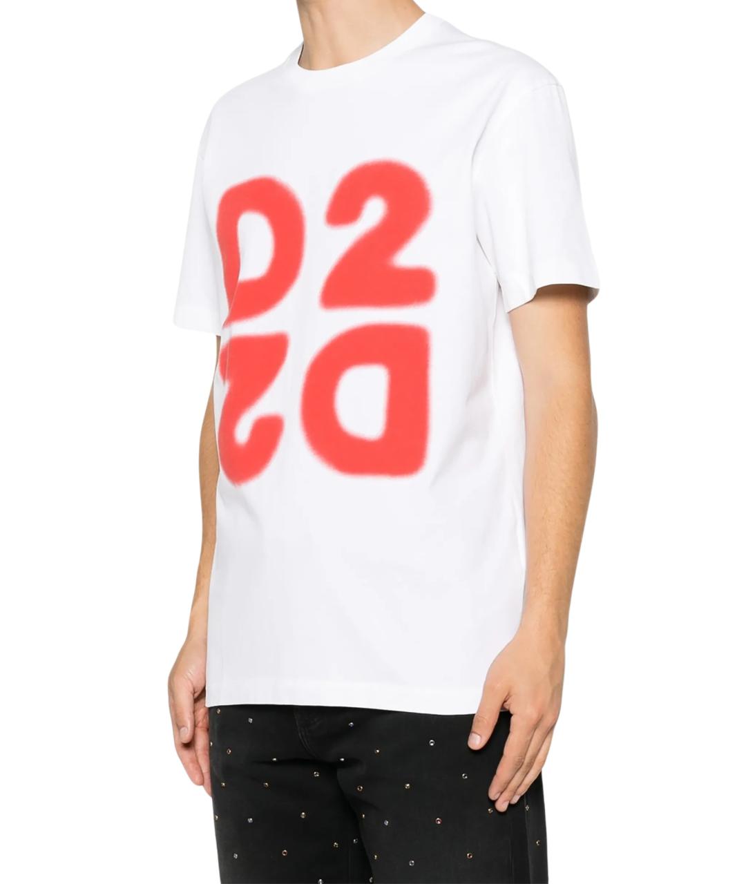 DSQUARED2 Белая хлопковая футболка, фото 2