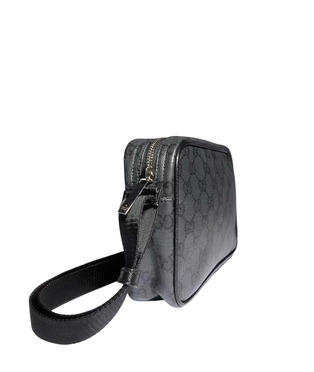 GUCCI Черная сумка на плечо из канвы, фото 2