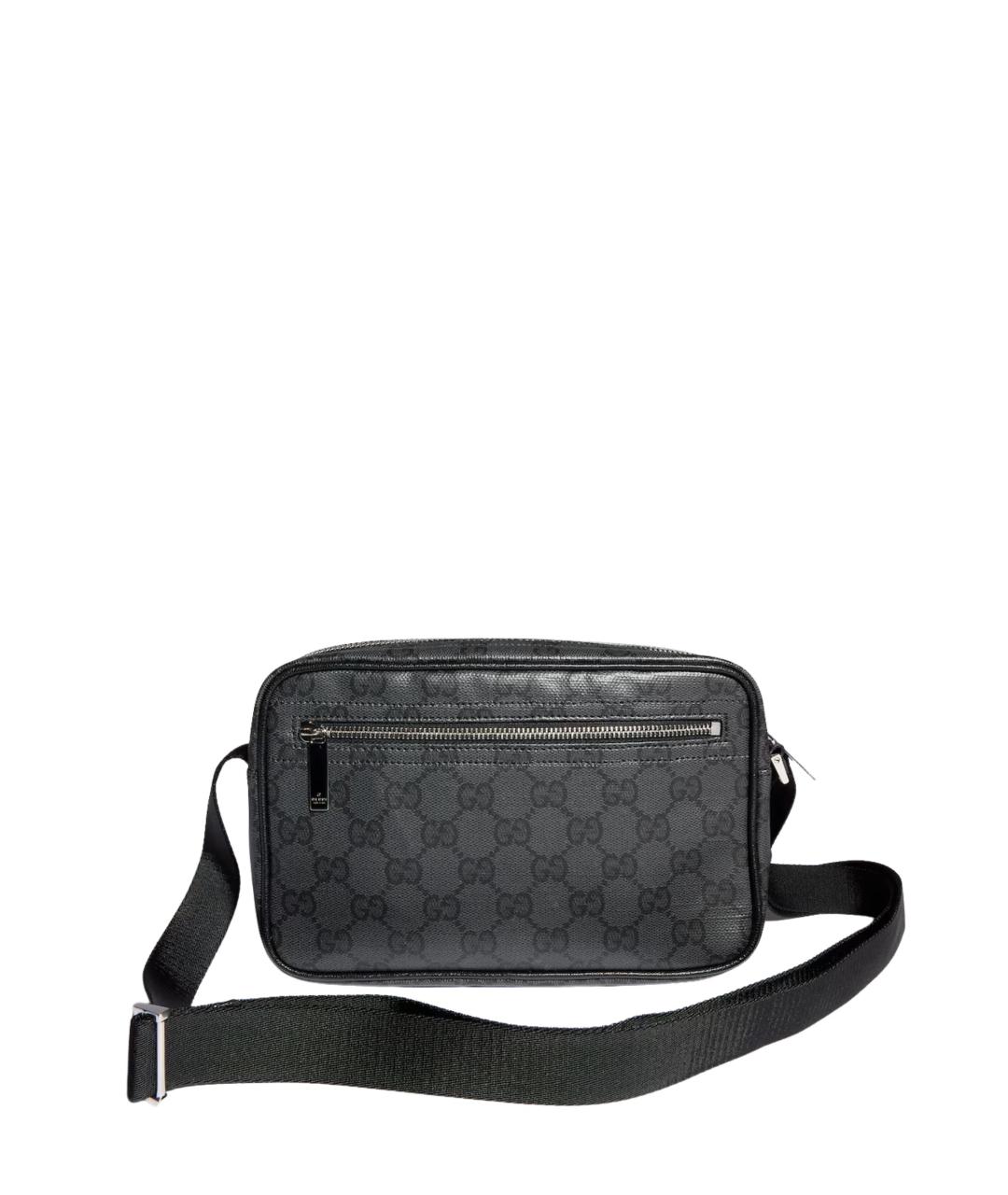 GUCCI Черная сумка на плечо из канвы, фото 3