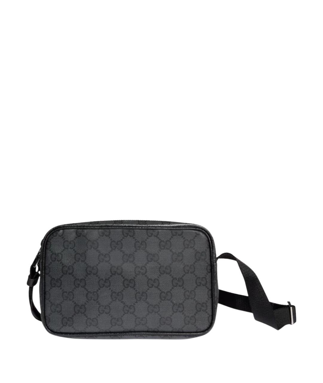 GUCCI Черная сумка на плечо из канвы, фото 1