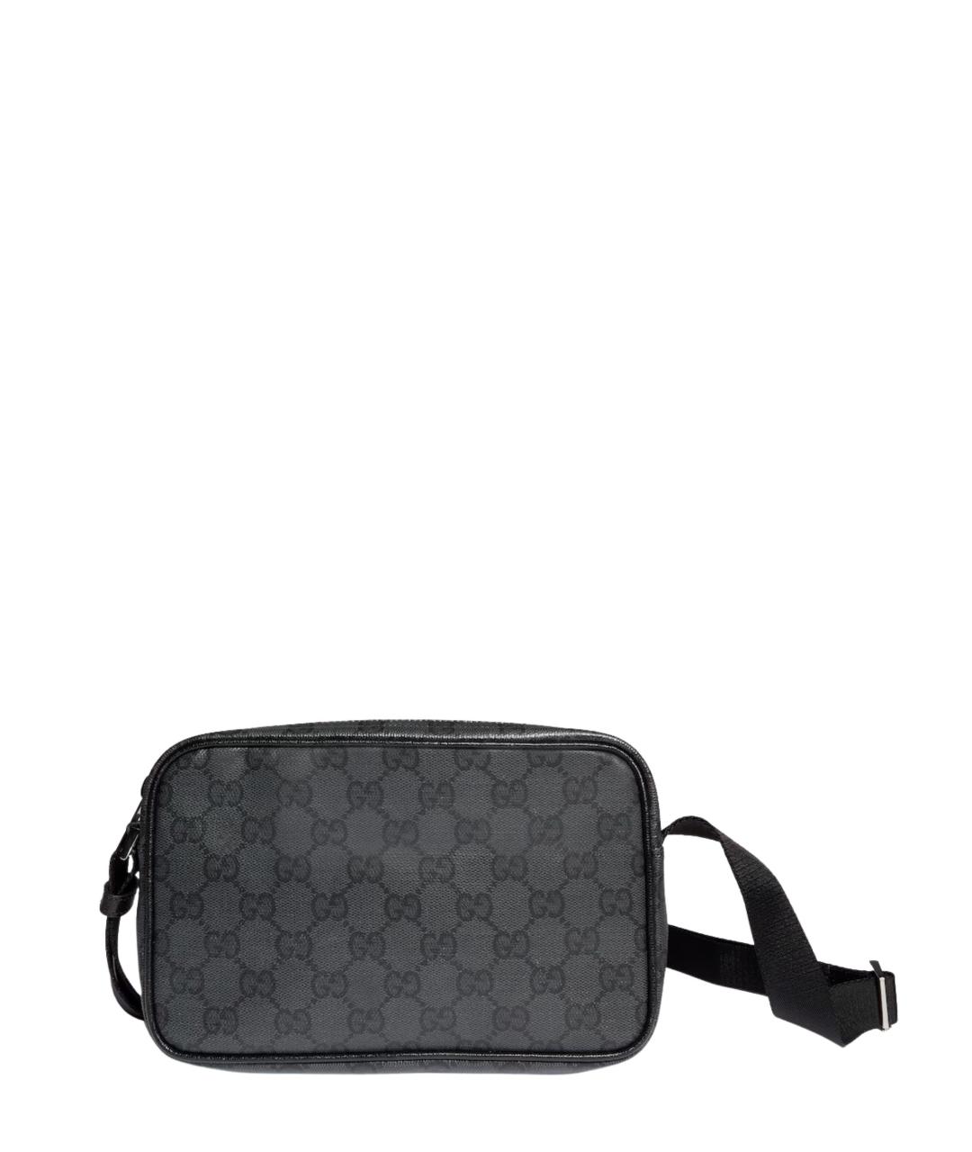 GUCCI Черная сумка на плечо из канвы, фото 5