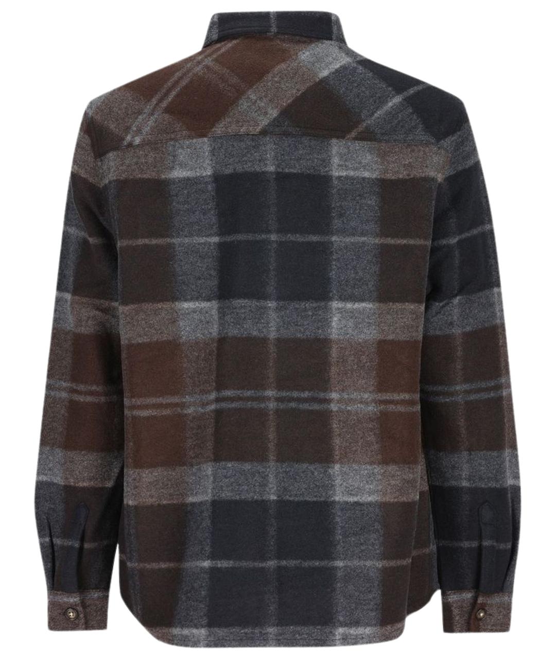 BARBOUR Коричневая хлопко-полиэстеровая кэжуал рубашка, фото 2