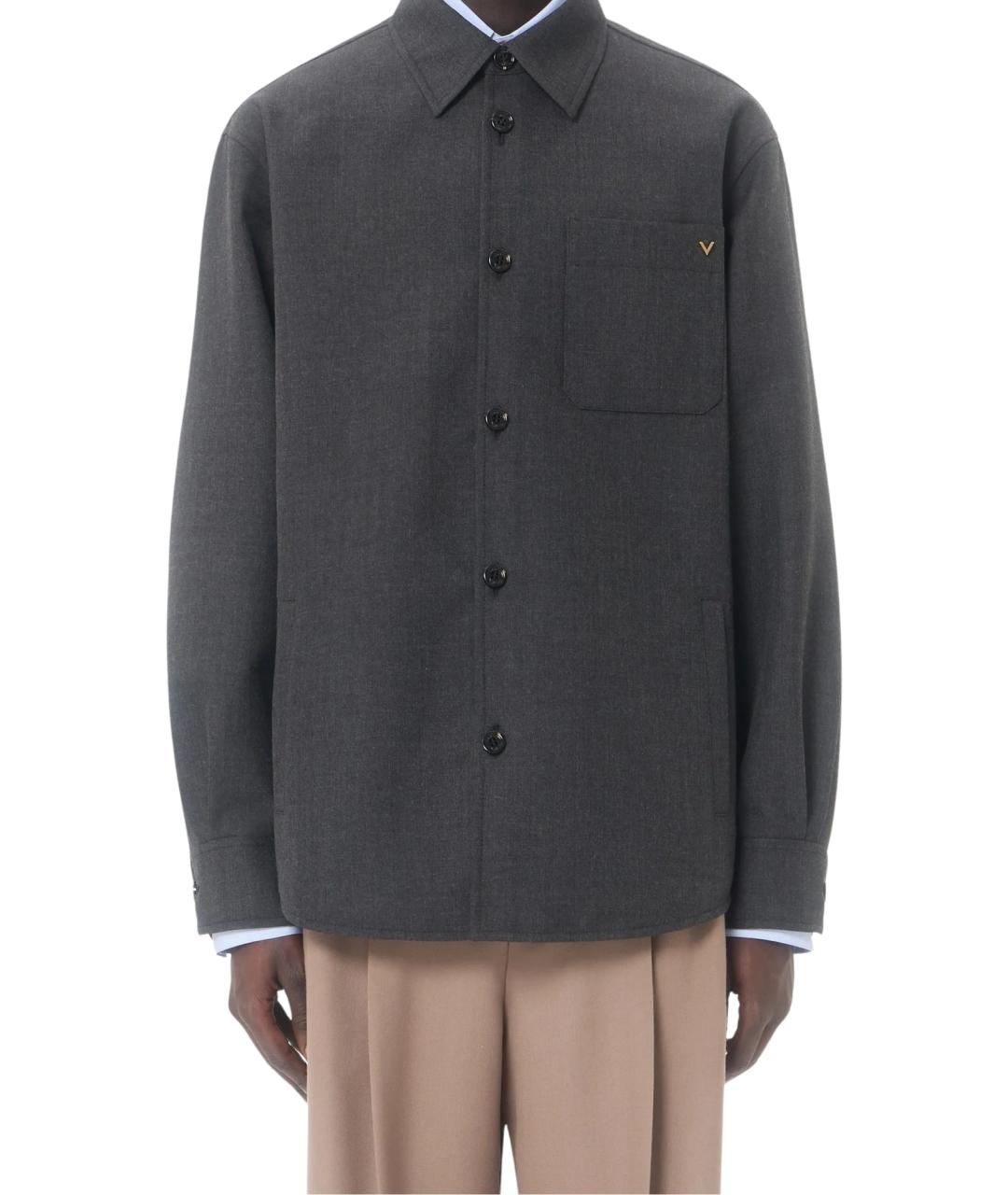 VALENTINO Серая шерстяная куртка, фото 2