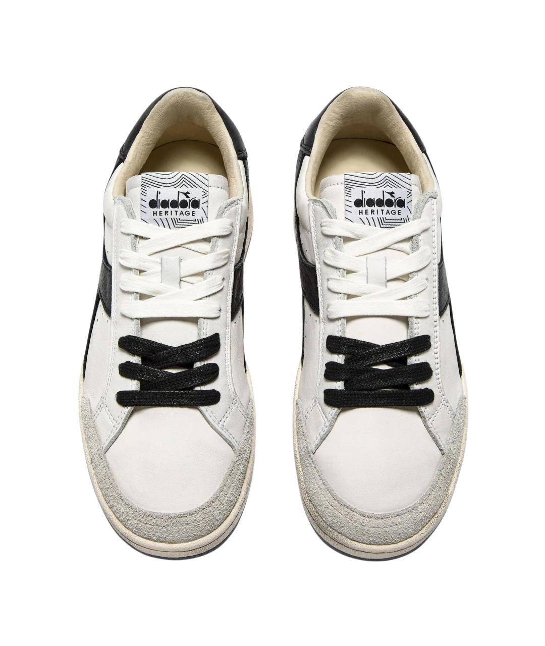 DIADORA HERITAGE Белые кожаные низкие кроссовки / кеды, фото 4