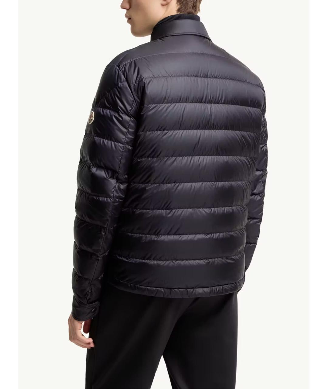 MONCLER Темно-синий синтетический пуховик, фото 4