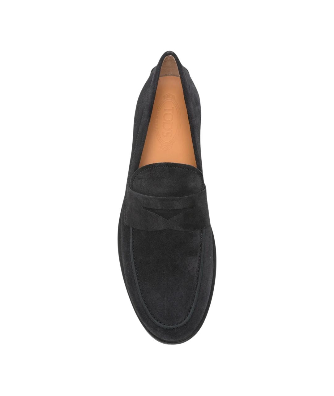 TOD'S Антрацитовые замшевые лоферы, фото 4