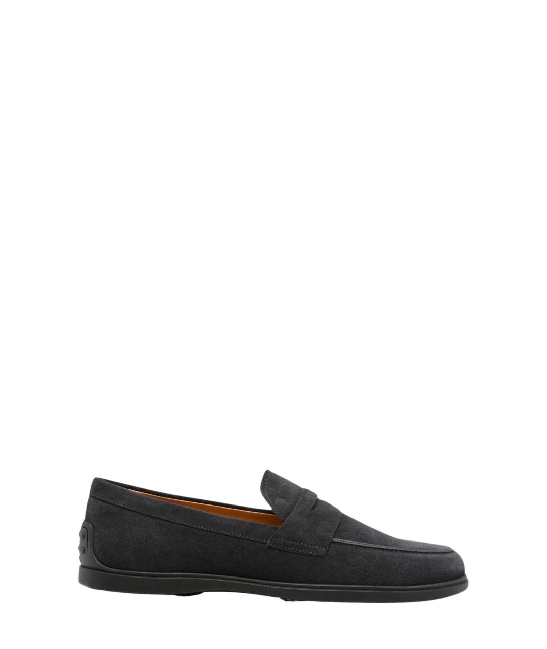 TOD'S Антрацитовые замшевые лоферы, фото 5