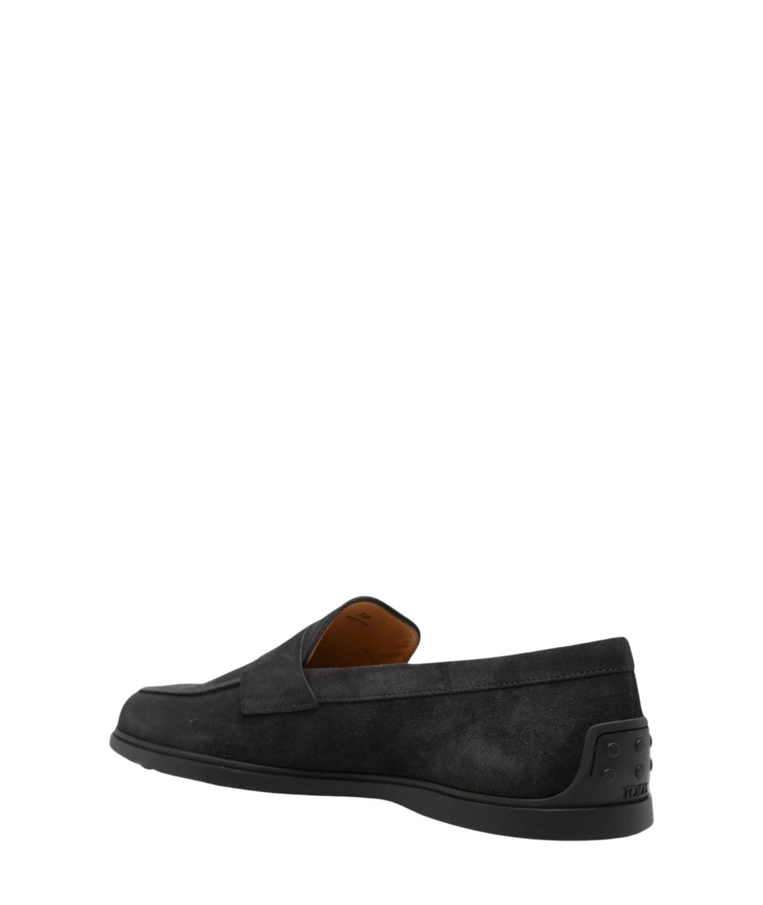 TOD'S Антрацитовые замшевые лоферы, фото 3