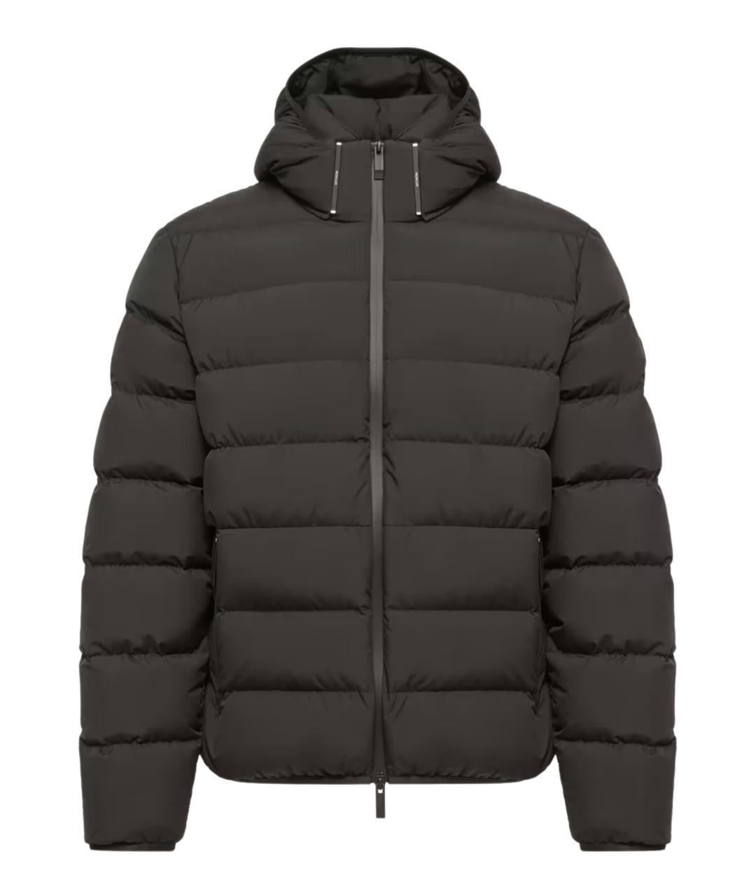 MONCLER Черный нейлоновый пуховик, фото 1