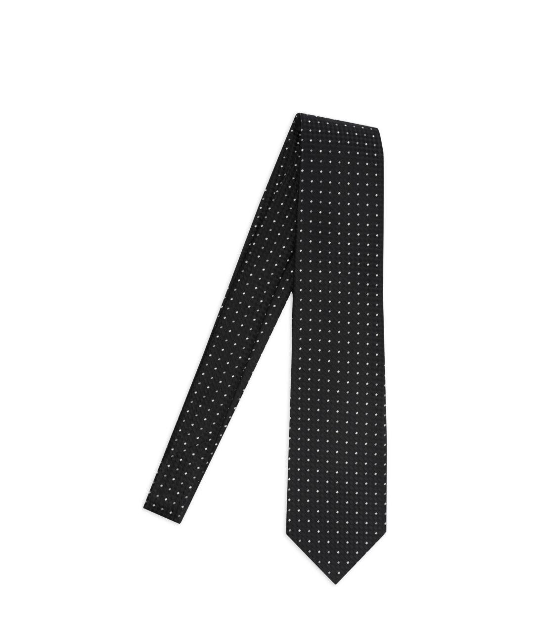 TOM FORD Черный шелковый галстук, фото 1