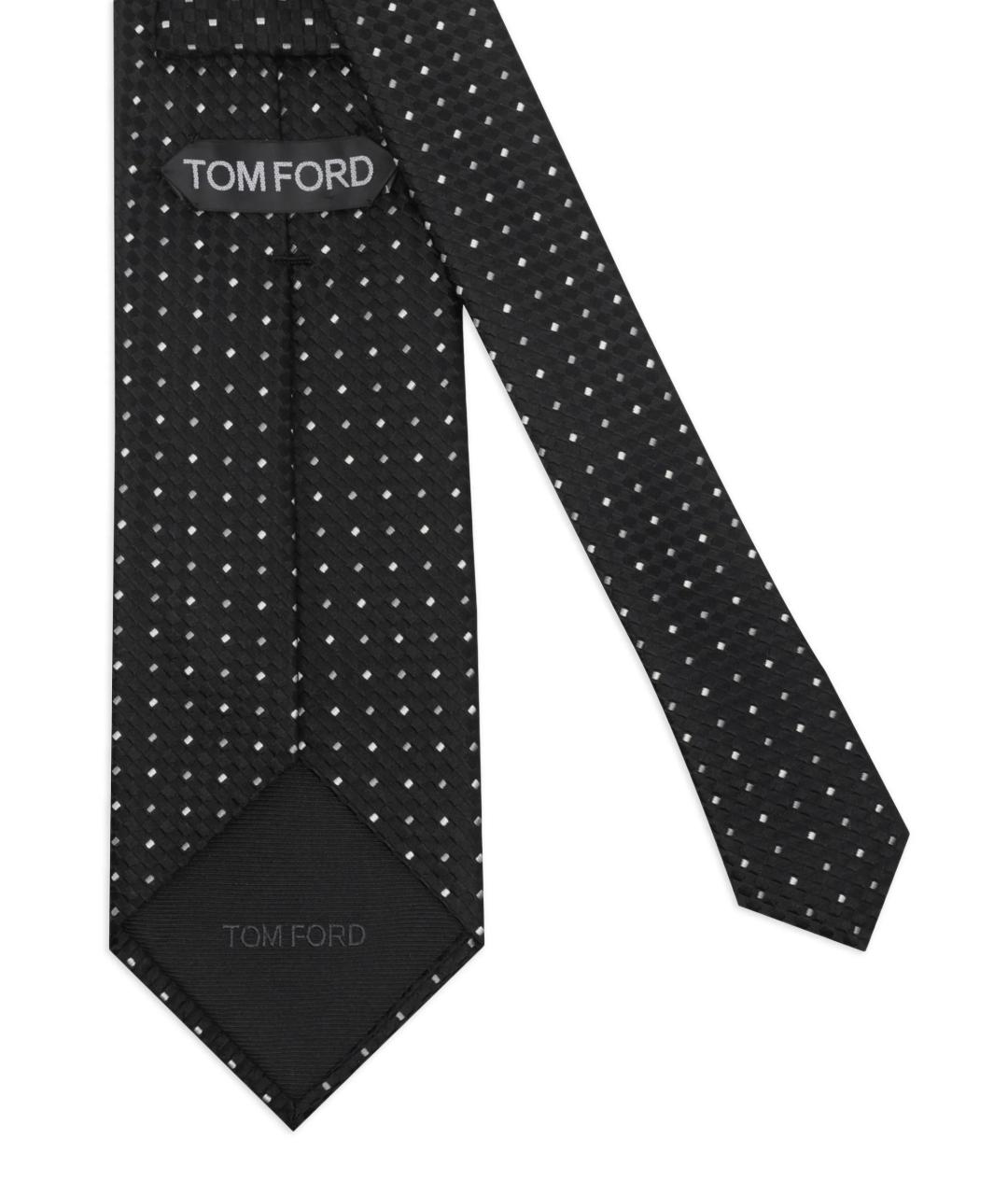 TOM FORD Черный шелковый галстук, фото 2