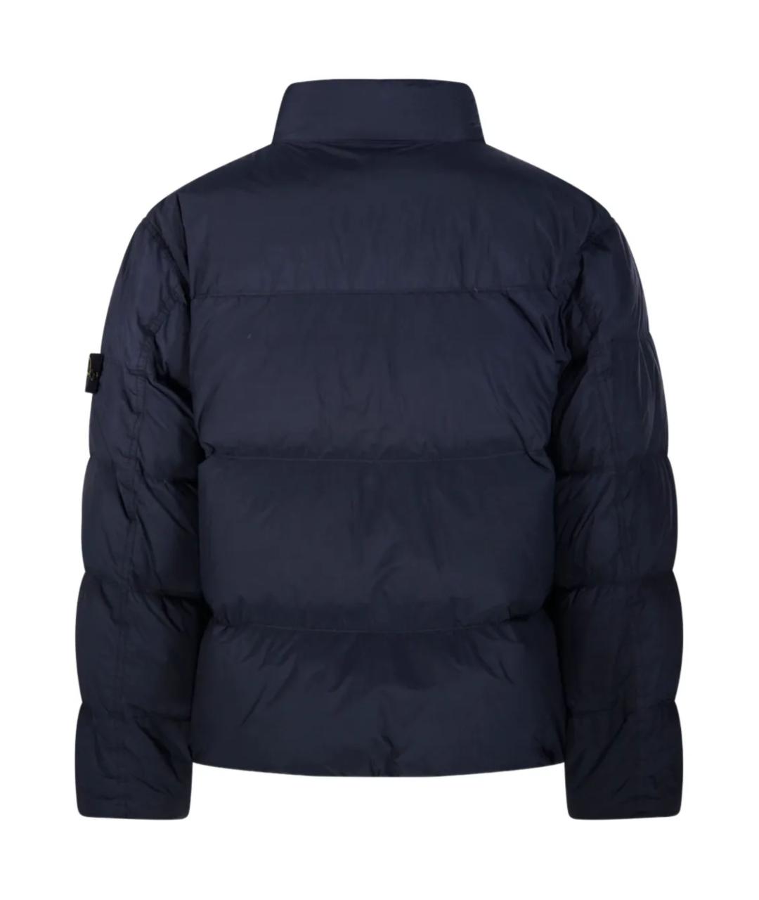 STONE ISLAND Синий полиамидовый пуховик, фото 2