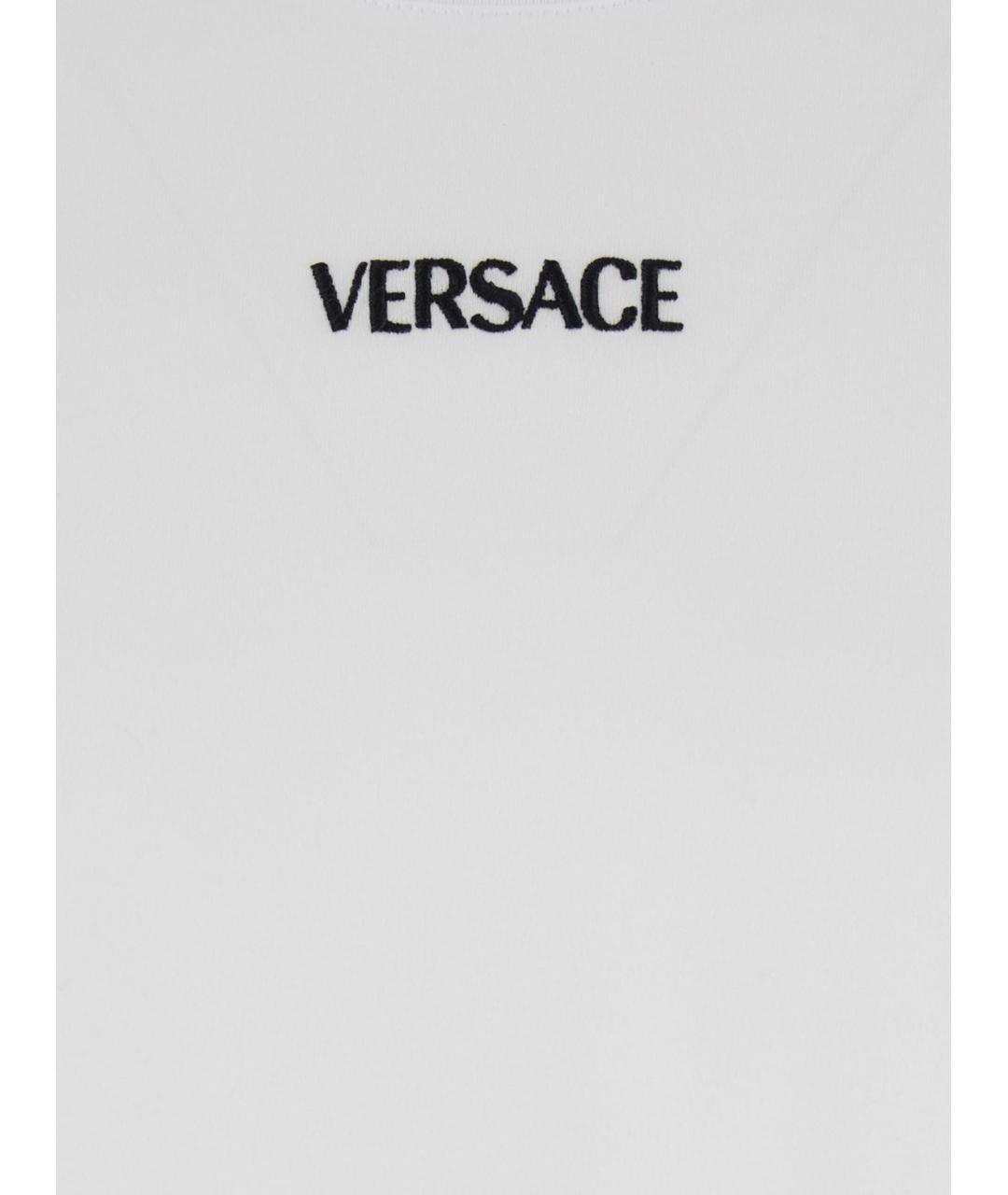 VERSACE Белая хлопковая футболка, фото 3