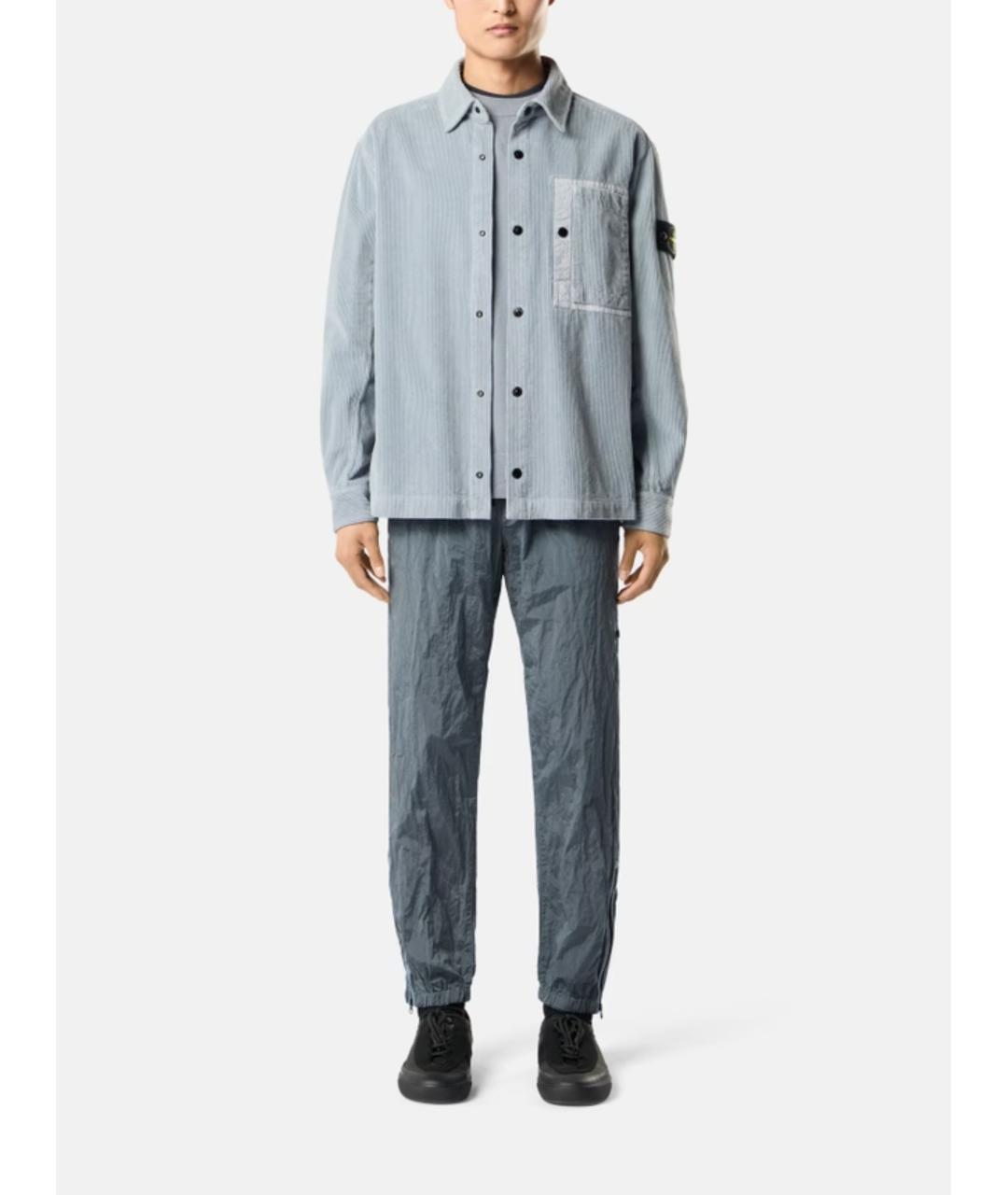 STONE ISLAND Серая хлопковая кэжуал рубашка, фото 2