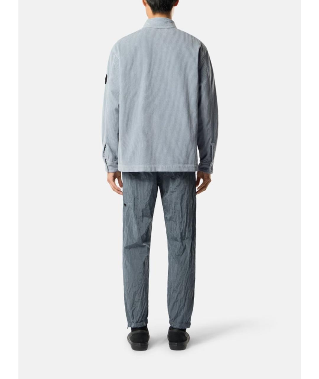 STONE ISLAND Серая хлопковая кэжуал рубашка, фото 3