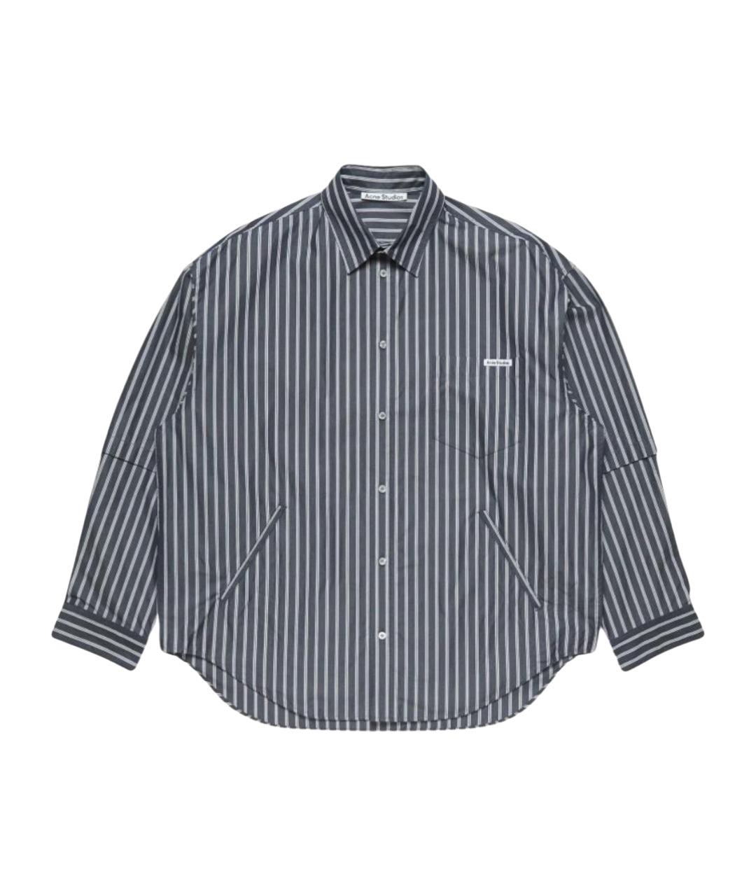 ACNE STUDIOS Синяя хлопковая классическая рубашка, фото 1