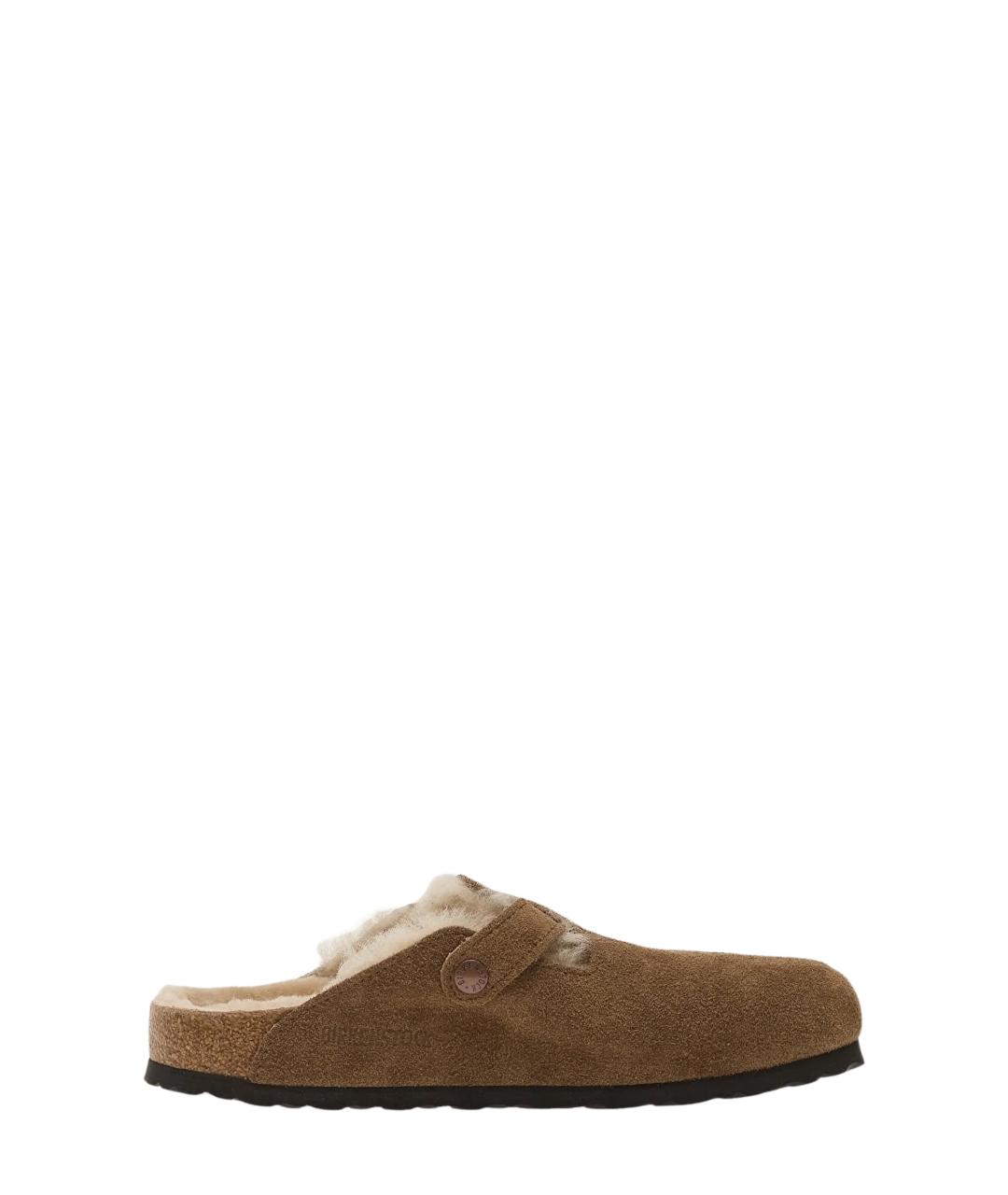 BIRKENSTOCK Коричневые замшевые мюли, фото 1