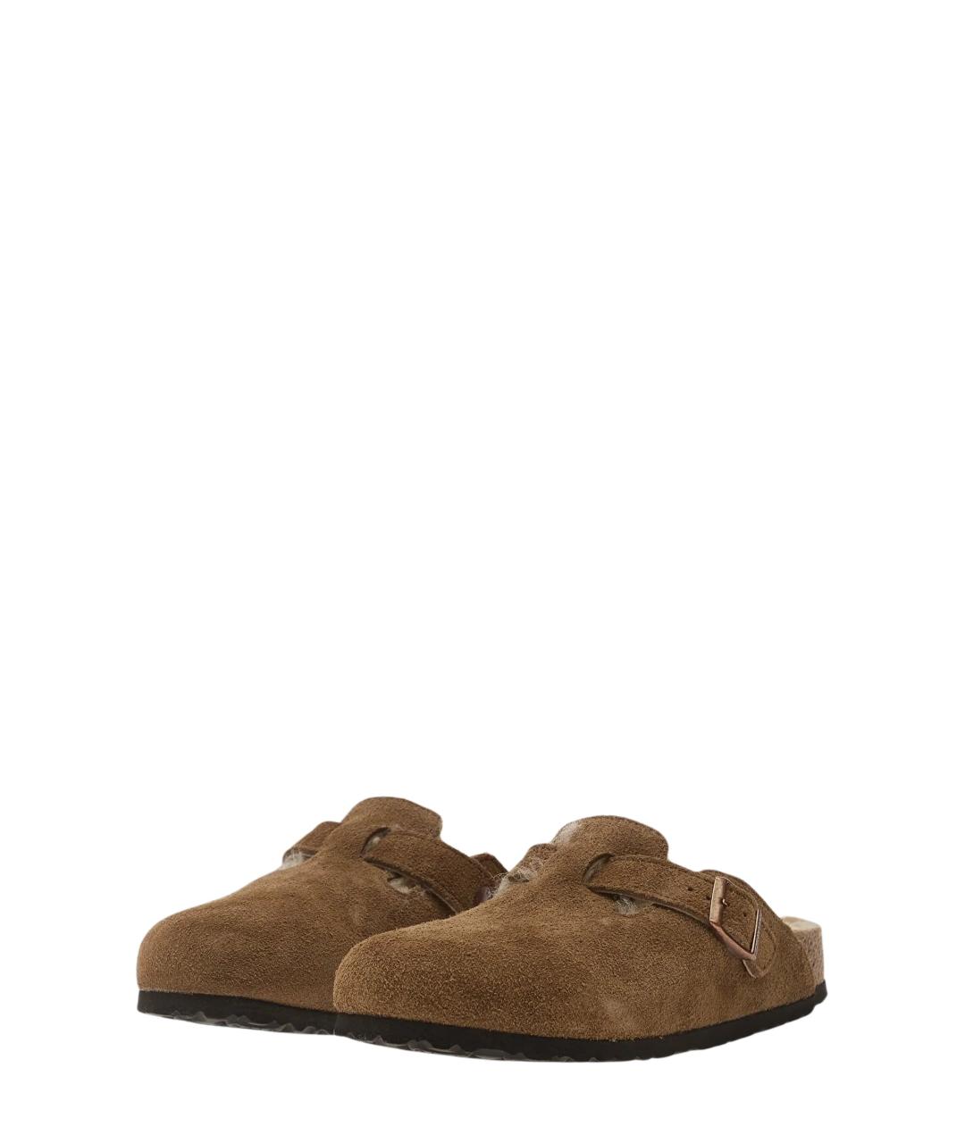 BIRKENSTOCK Коричневые замшевые мюли, фото 2