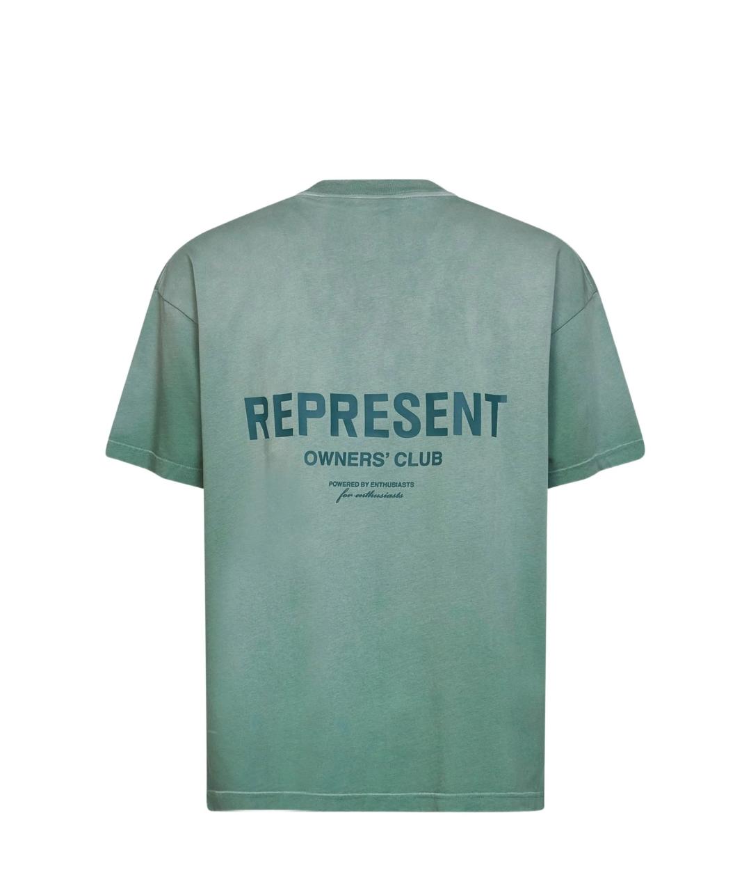 REPRESENT Зеленая хлопковая футболка, фото 2